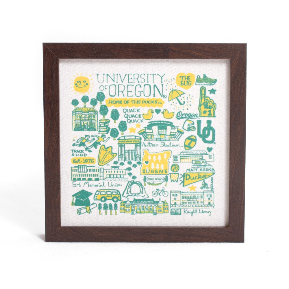 Interlocking UO, Neil, White, Wall Art & Clocks, Canvas, Home & Auto, 9"x9", Julia Gash, Framed, Print, 833780